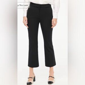EUC Women's J. CREW Kelsey Flare Pant Wide Leg‎ Ankle Black | Size 6